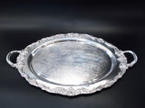 Large Silver Plate Serving Tray Reed And Barton El Greco Trays