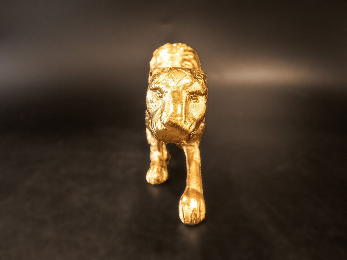 Brass Leopard Statue Sculpture Tiger 10.5 – InventifDesigns
