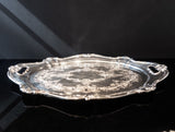 Vintage Silver Plate Oval Serving Tray Chantilly By Gorham
