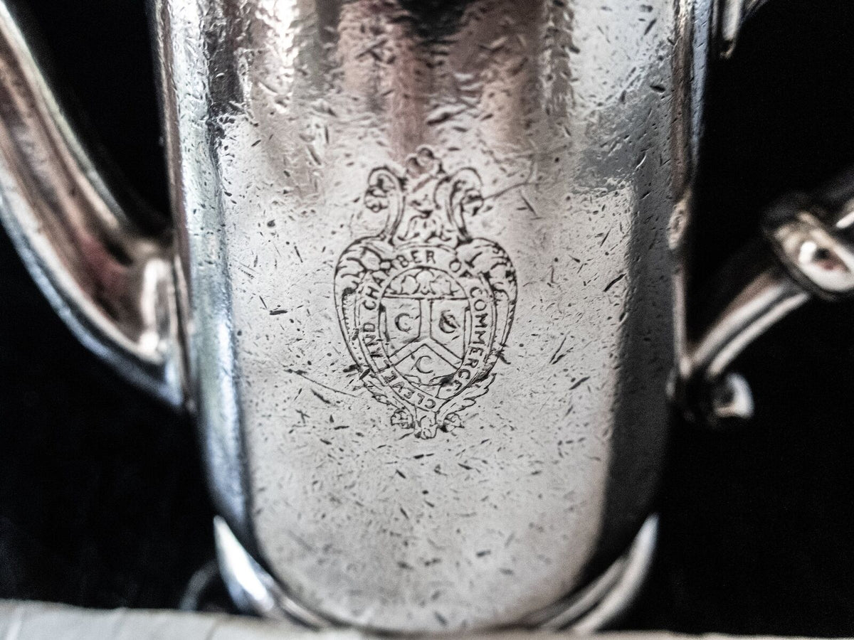 Vintage Silver Soldered Teapot Cleveland Chamber Of Commerce 1926 