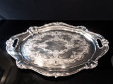 Vintage Silver Plate Oval Serving Tray Chantilly By Gorham