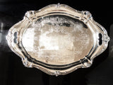 Vintage Silver Plate Oval Serving Tray Chantilly By Gorham