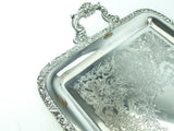 Vintage Silver Plate Serving Tray New Beverly Manor Wilcox IS 1382