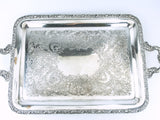 Vintage Silver Plate Serving Tray New Beverly Manor Wilcox IS 1382
