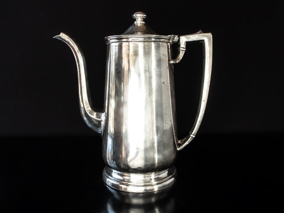 X-Large Hotel Silver Plain Long Spout Tea Pot c.1960