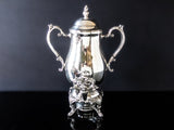 Vintage Silver Plate Samovar Coffee Urn With Burner Tea Warmer Hot Water Dispenser