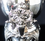 Vintage Silver Plate Samovar Coffee Urn With Burner Tea Warmer Hot Water Dispenser