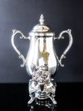 Vintage Silver Plate Samovar Coffee Urn With Burner Tea Warmer Hot Water Dispenser