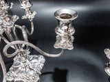 Antique Silver Plate Candelabra Candle Holders Set Of 3 Candelabras