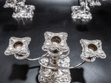 Antique Silver Plate Candelabra Candle Holders Set Of 3 Candelabras