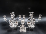 Antique Silver Plate Candelabra Candle Holders Set Of 3 Candelabras