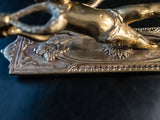 Pair Bronze Cherub Wall Sconces Candle Holders Sconces