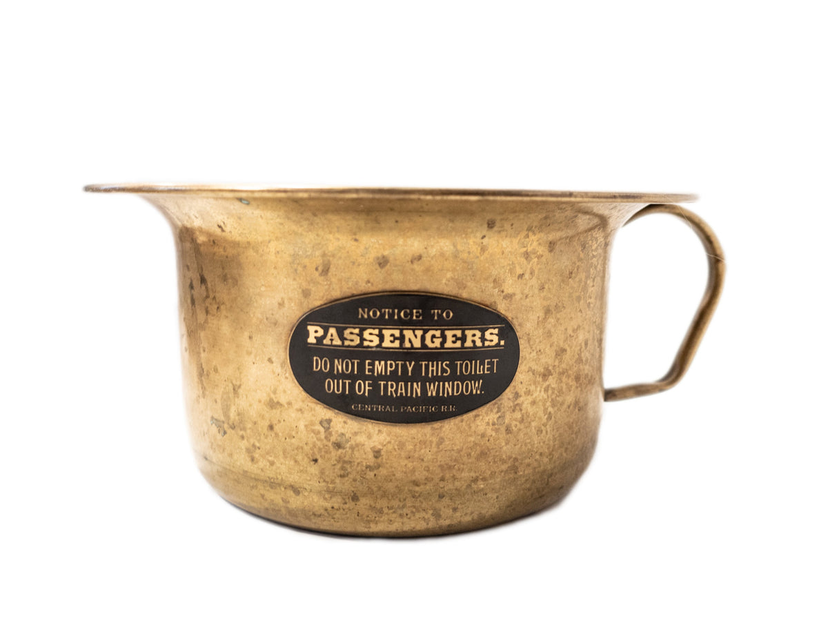 Central Pacific Railroad Large Brass Chamber Pot InventifDesigns