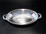 Large US Navy Silver Soldered Serving Dish Circa 1942 WWII Hotel Military RR Silver
