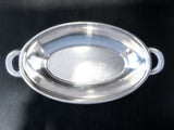 Large US Navy Silver Soldered Serving Dish Circa 1942 WWII Hotel Military RR Silver