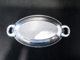Large US Navy Silver Soldered Serving Dish Circa 1942 WWII Hotel Military RR Silver