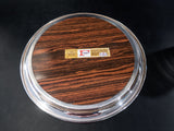 Vintage Silver Plate And Formica Round Serving Tray BarTray Trays