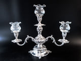Large Silver Plate Epergne Candelabra Reed And Barton 165 With Dust Bag