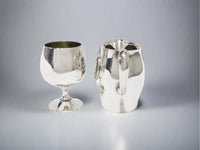 Vintage Oak Brook Polo Club Silverplate Creamer And Aperitif/ Shot Glass serving pitcher