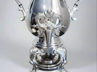 Vintage Silver Plate Coffee Urn Samovar With Burner 25 Cup Capacity Tea and Coffee Sets