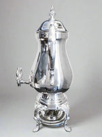 Vintage Silver Plate Coffee Urn Samovar With Burner 25 Cup Capacity Tea and Coffee Sets