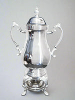 Vintage Silver Plate Coffee Urn Samovar With Burner 25 Cup Capacity Tea and Coffee Sets