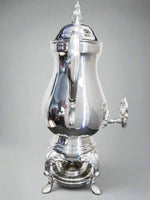 Vintage Silver Plate Coffee Urn Samovar With Burner 25 Cup Capacity Tea and Coffee Sets