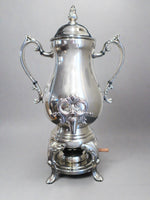 Vintage Silver Plate Samovar Coffee Urn With Burner Tea Warmer Hot Water Dispenser Tea Sets