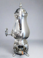 Vintage Silver Plate Samovar Coffee Urn With Burner Tea Warmer Hot Water Dispenser Tea Sets