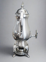 Vintage Silver Plate Samovar Coffee Urn With Burner Tea Warmer Hot Water Dispenser Tea Sets