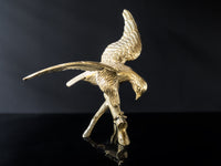 Vintage Brass Eagle On Branch Sculpture Statue Large 20"