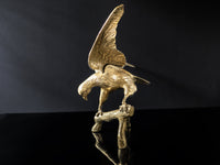 Vintage Brass Eagle On Branch Sculpture Statue Large 20"