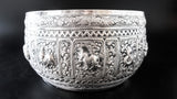 Thai silver offering bowl zodiac design