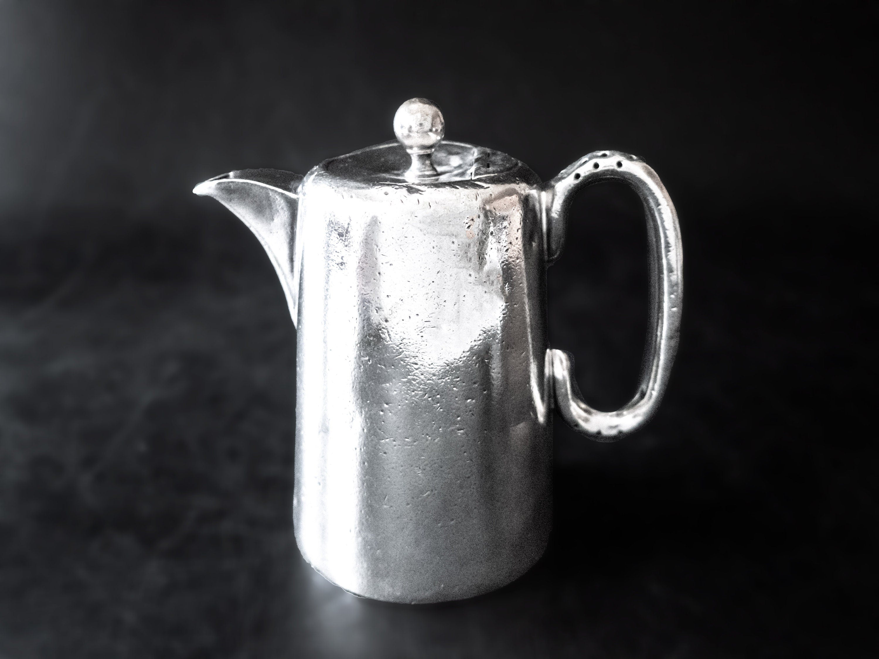 Antique Waldorf London Silver Soldered Teapot Pitcher Sheffield