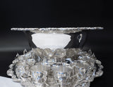 Silver Plate Punch Bowl Set Tray 12 Cups Ladle Grand Duchess Towle