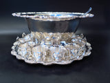 Silver Plate Punch Bowl Set Tray 12 Cups Ladle Grand Duchess Towle Punch Bowl Sets