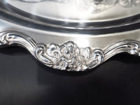 Silver Plate Punch Bowl Set Tray 12 Cups Ladle Grand Duchess Towle