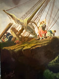Gold Framed Oil Painting The Shipwreck Antique Style Hand Painted