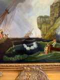 Gold Framed Oil Painting The Shipwreck Antique Style Hand Painted