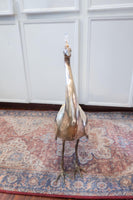 Vintage Brass Peacock Sculpture Statue Large 26"
