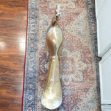 Vintage Brass Peacock Sculpture Statue Large 26"