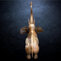 Large Brass Elephant Statue Doorstop 15" X 19"