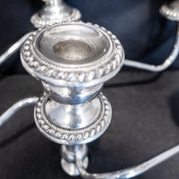 Vintage Silver Plate Pair Candelabra Convertible Candle Holders