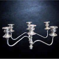 Vintage Silver Plate Pair Candelabra Convertible Candle Holders