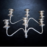 Vintage Silver Plate Pair Candelabra Convertible Candle Holders