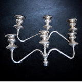 Vintage Silver Plate Pair Candelabra Convertible Candle Holders