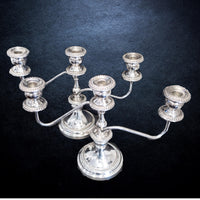 Vintage Silver Plate Pair Candelabra Convertible Candle Holders
