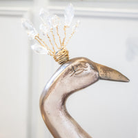 Vintage Brass Peacock Sculpture Statue Large 26"