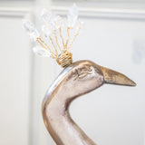 Vintage Brass Peacock Sculpture Statue Large 26"