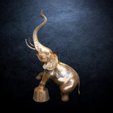 Large Brass Elephant Statue Doorstop 15" X 19"